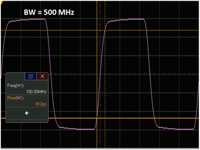 使用500MHz带宽示波器捕获100MHz时钟信号.png